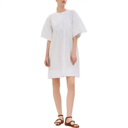 HERMES Short Sleeved Dress Women's White