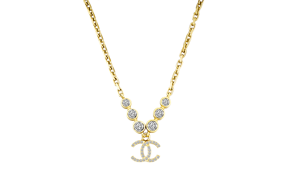 Женское колье Chanel (золотое)