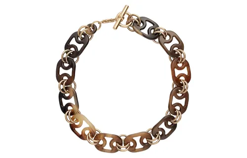 HERMES Eurydice Fashion Bubali Cornu, Copper Necklaces Women's