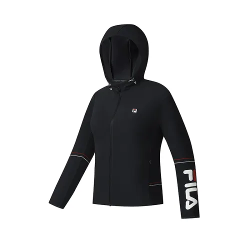 FILA Tennis Jackets Women's Black Hooded Moderate Other