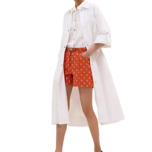 HERMES FW24 Short Sleeved Dress Women's White