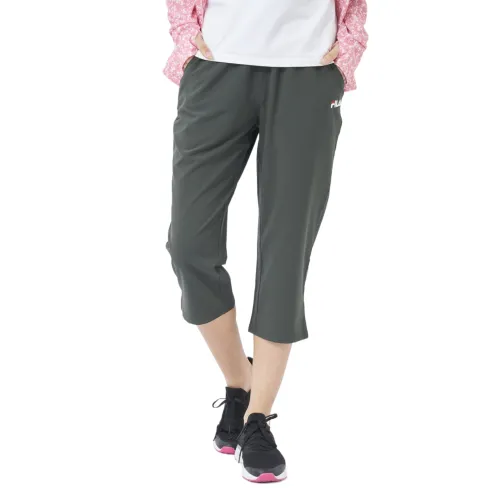 FILA Casual Pants Women's Khaki Moderate Straight Fit Pants