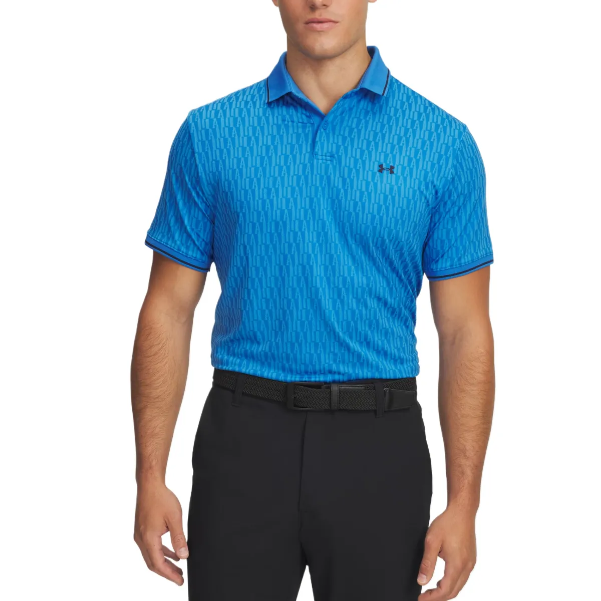 Under Armour Polo Shirts Men's Blue Polo Collar Moderate Straight Fit