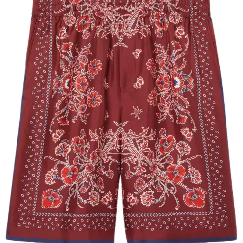 GUCCI Printed Silk Twill Shorts