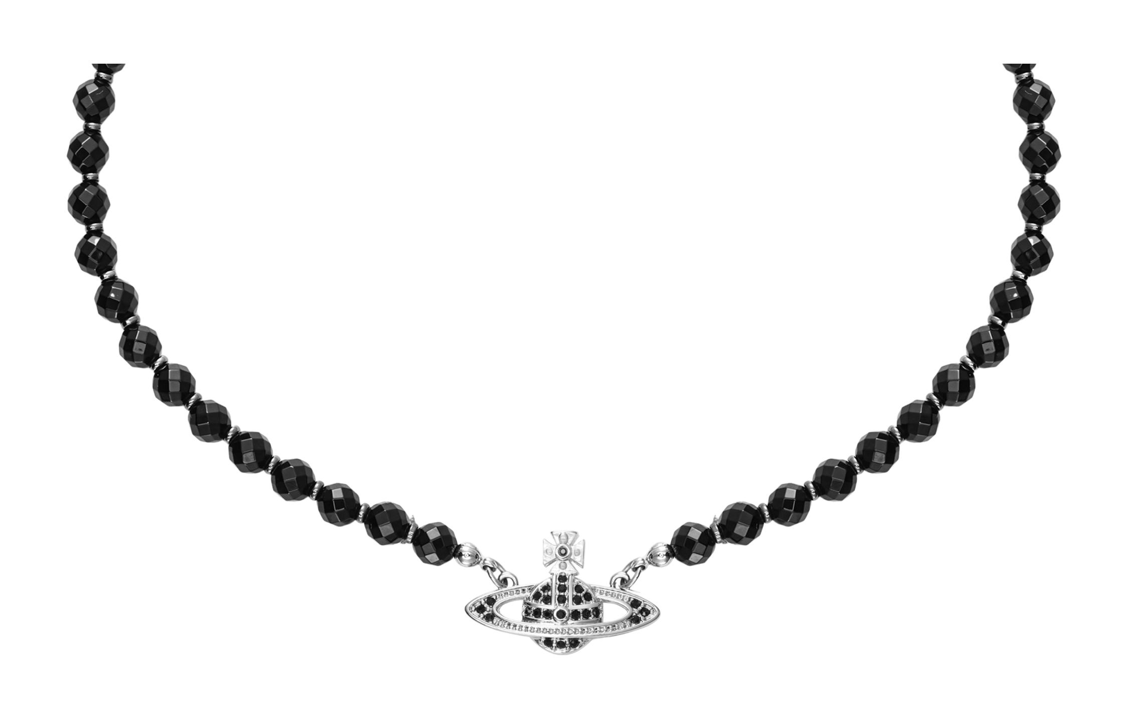 Женское колье Vivienne Westwood ONE ROW (черное)