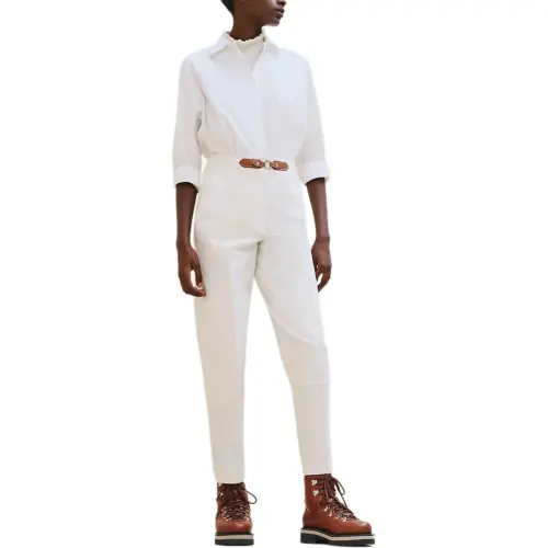 HERMES Casual Pants Women's Natural White