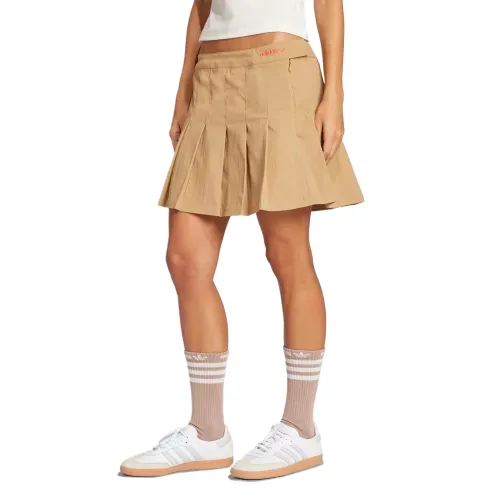 Adidas Originals pleated cotton mini skirt