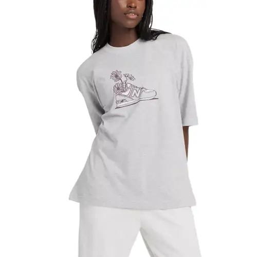New Balance Flower SS25 T Shirt Women's Sport Gray