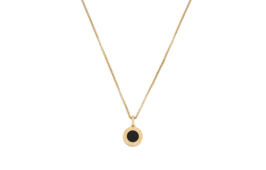 Bvlgari 2010s 18K yellow gold Onyx necklace