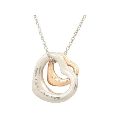 TIFFANY & CO. Open Heart Double Necklace
