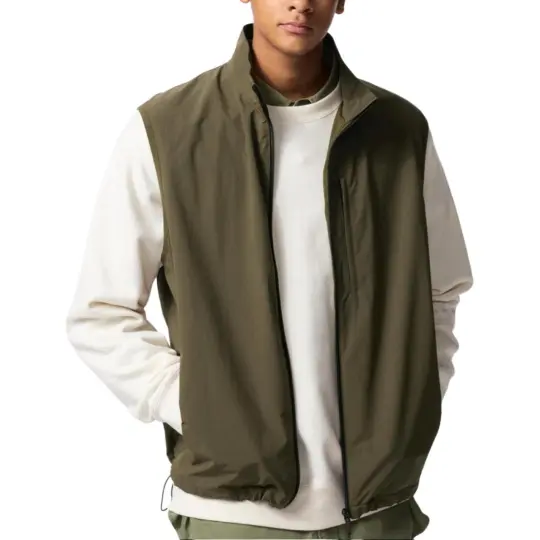 UNIQLO Vests Unisex Olive Stand Collar Moderate Other