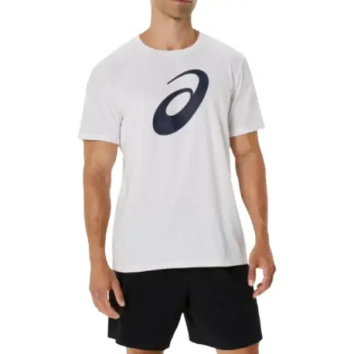 ASICS T Shirts Men's White Crew Neck