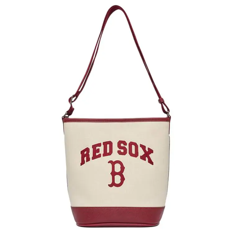 MLB Canvas Bucket Bags Crossbody Bag, Shoulder Bag Regular Unisex Red/White