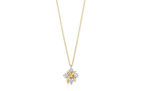 TIFFANY & CO. Schlumberger Series 18K Gold Diamond Necklaces Women's Gold