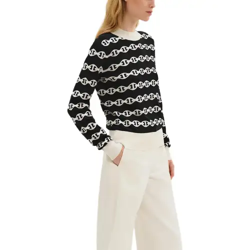 HERMES Knitwear Women's Blue Black