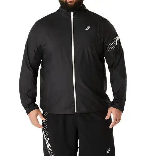 ASICS Jackets Men's Black Hooded Moderate Other