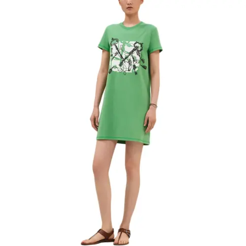 HERMES SS25 Short Sleeved Dress Women's