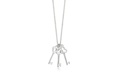 TIFFANY & CO. Keys 925 Sterling Silver Necklaces Women's Silver