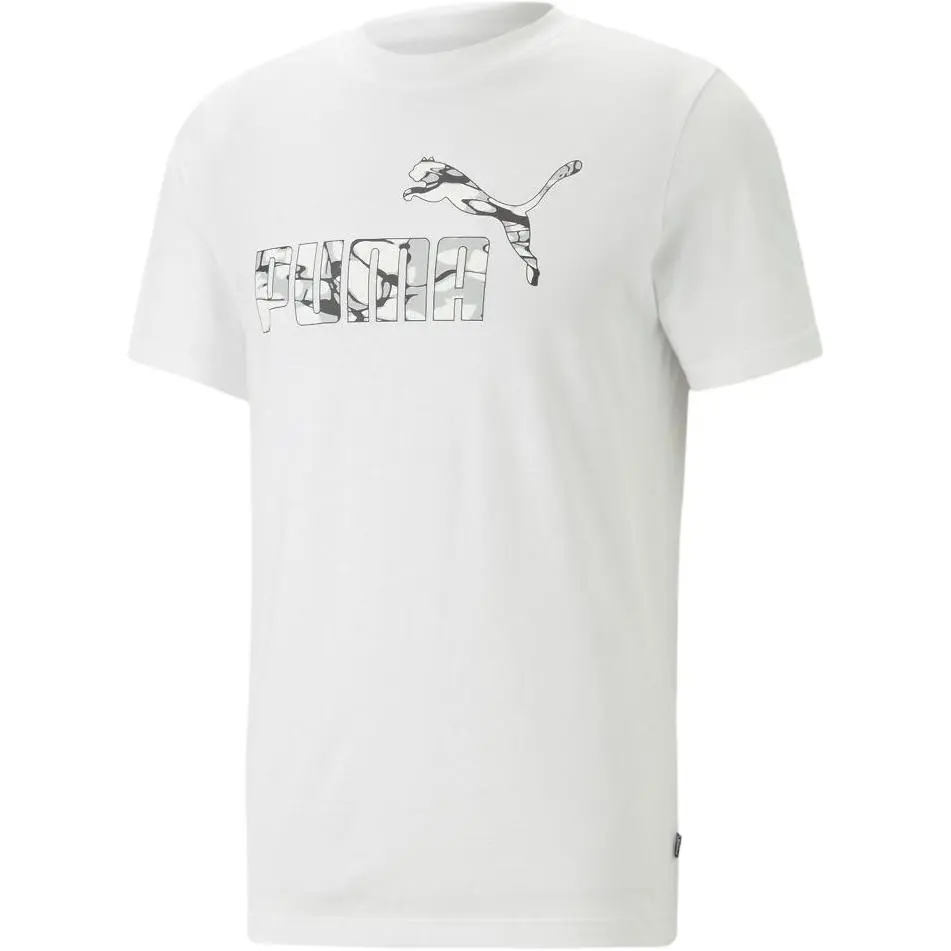 PUMA Summer Splash Graphic Tee T Shirt Men's White