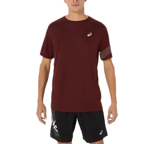 ASICS ICON SHORT T Shirt Men's Dark Red