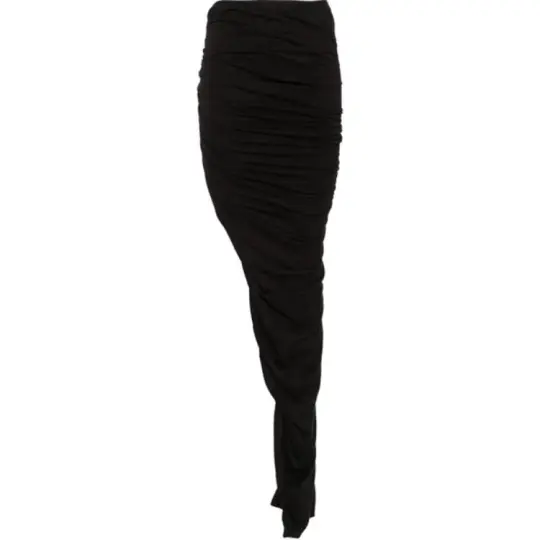 Rick Owens DRKSHDW однотонное асимметричное длинное повседневное платье со средней талией женское черное