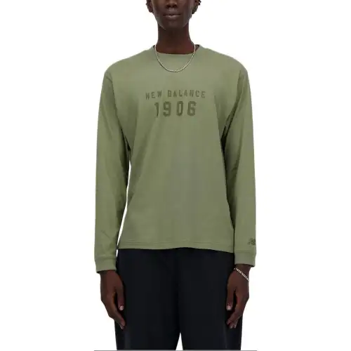 New Balance T Shirt Men's Black Olive Stone