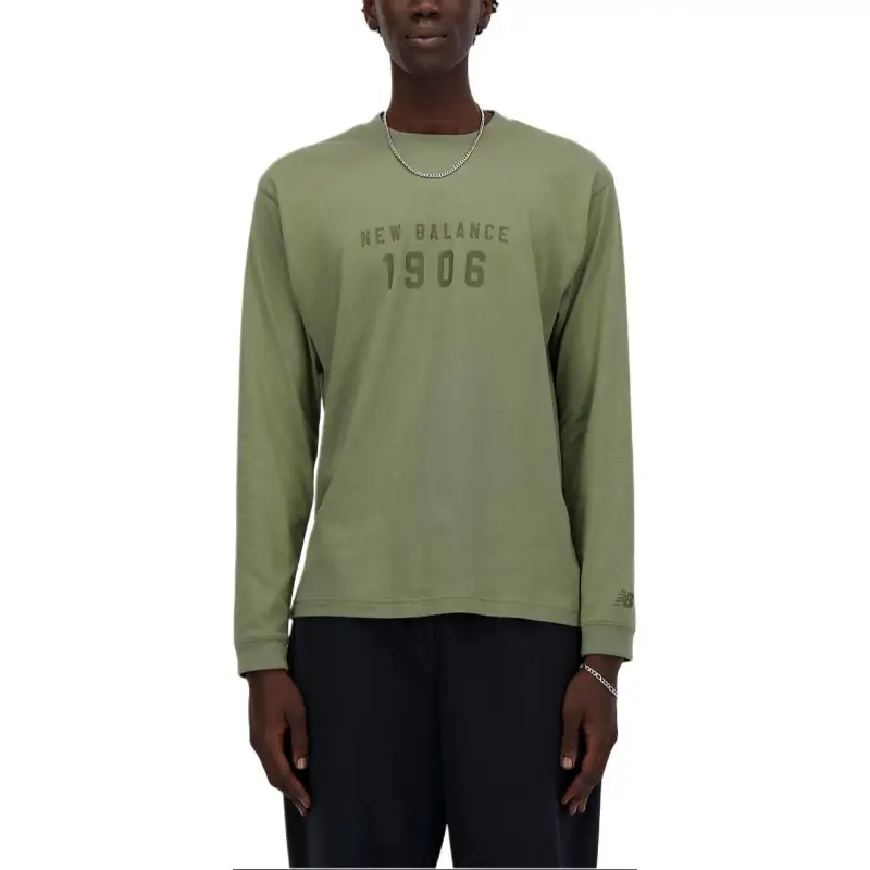New Balance T Shirt Men's Black Olive Stone
