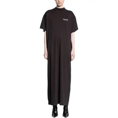 Balenciaga Short Sleeved Dress Women's Black