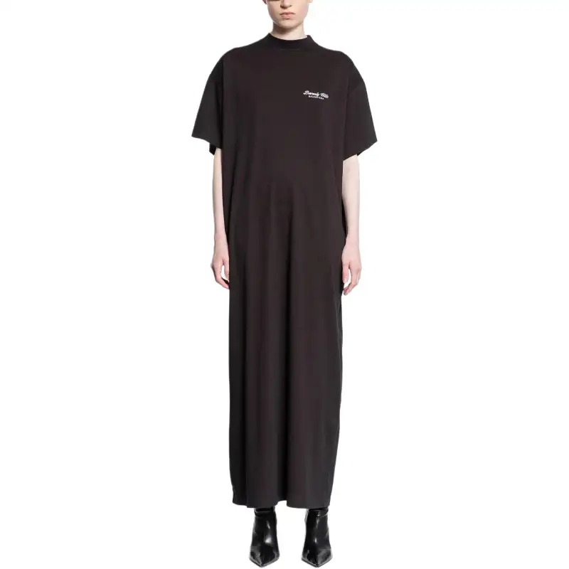 Balenciaga Short Sleeved Dress Women's Black