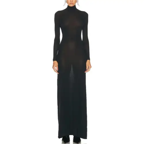 Balenciaga Long Sleeved Dress Women's Black