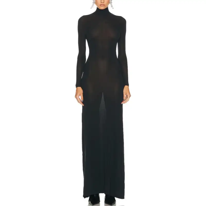 Balenciaga Long Sleeved Dress Women's Black