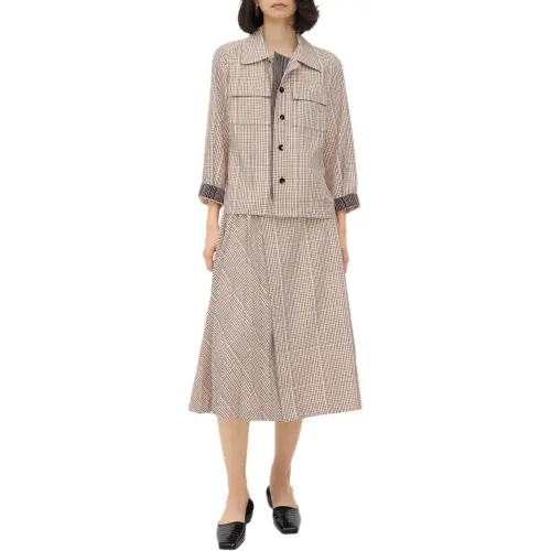 Bottega Veneta Checked Long Sleeved Shirt