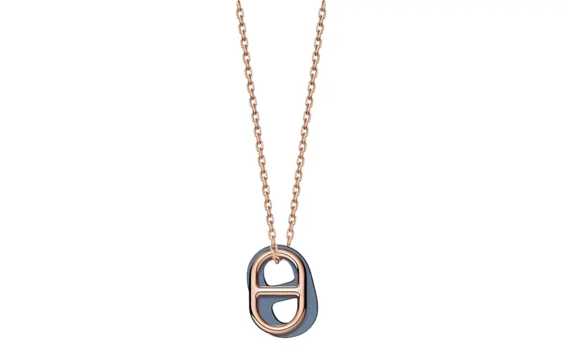 HERMES O'Maillon Alloy/Silver Plated/Gold Plated Necklaces Women's