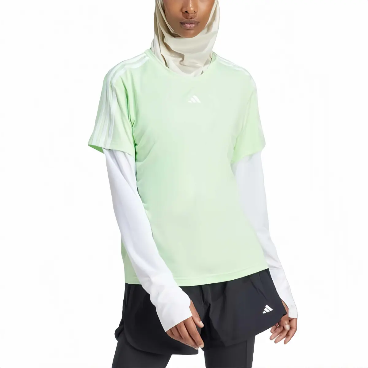 Adidas Drop Shoulder Sleeve T Shirt Women's Green