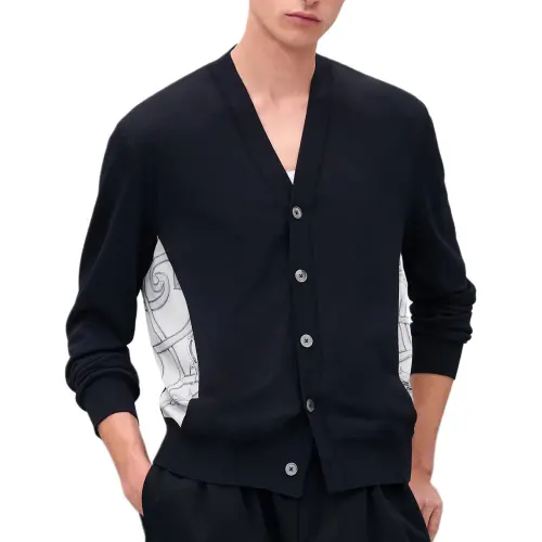 HERMES SS25 Sweater Men's Marine Blue