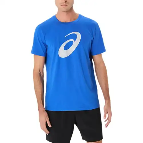 ASICS T Shirts Men's Blue Crew Neck