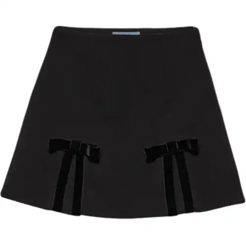PRADA FW24 Casual Short Skirts Women's Black