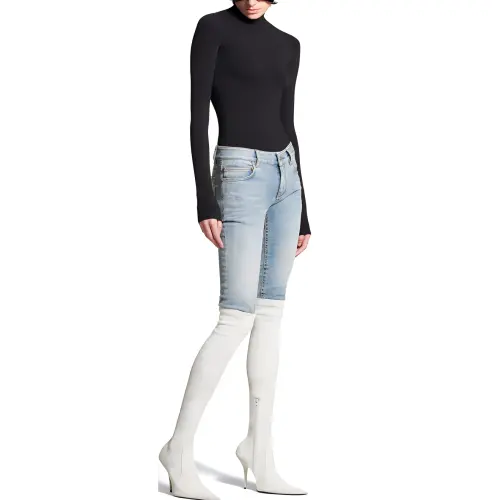 Balenciaga FW24 Jeans Slim Fit Women's Light Blue
