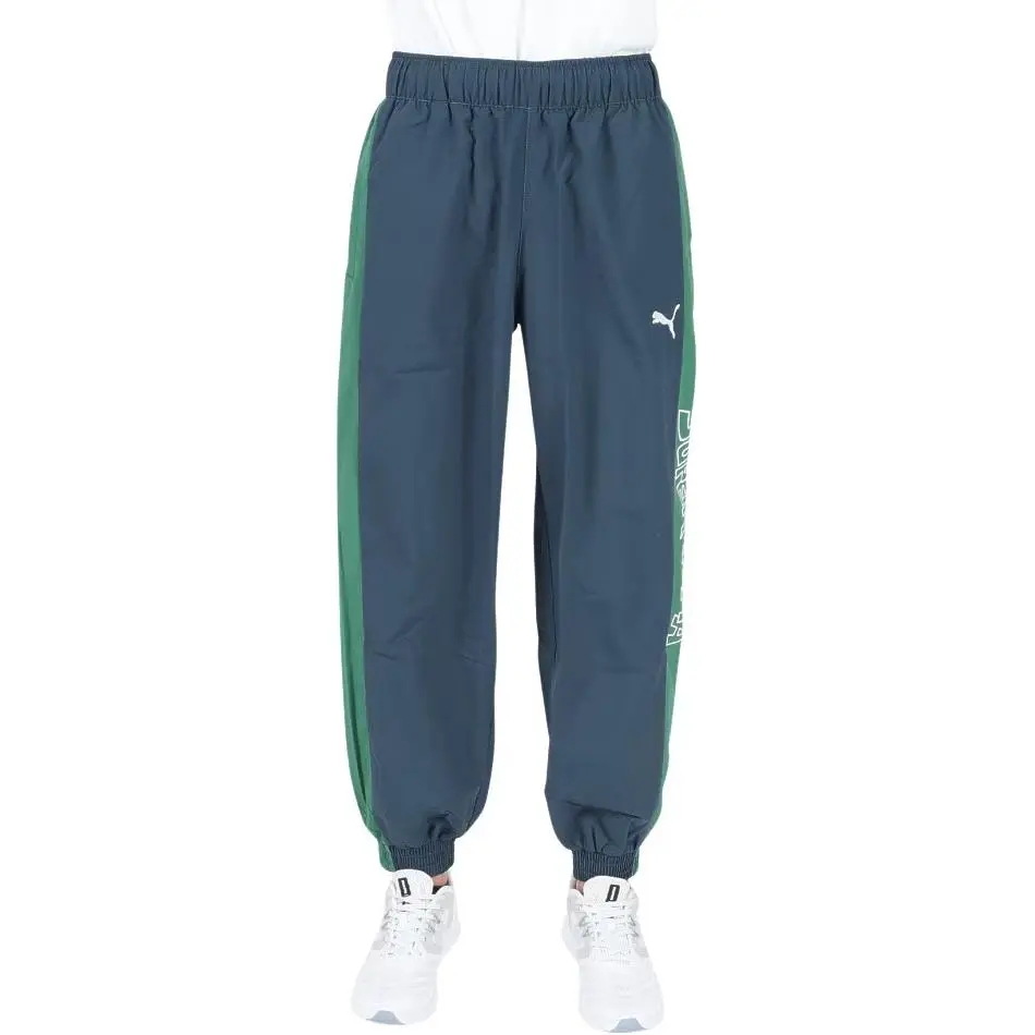 PUMA Casual Pants Men's Green Moderate Cuffed Pants