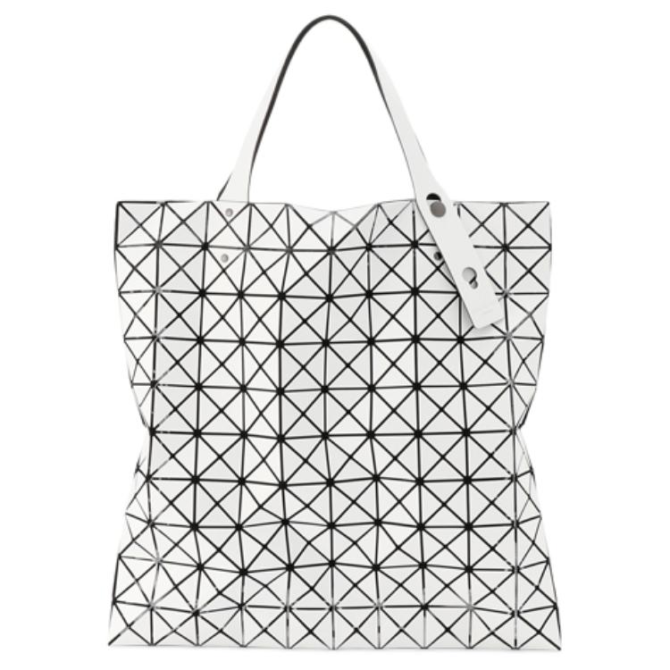 ISSEY MIYAKE Prism Polyurethane Laptop Bag, Tote Bag, Shopping Bag, Shoulder Bag, Handbag Large Unisex White