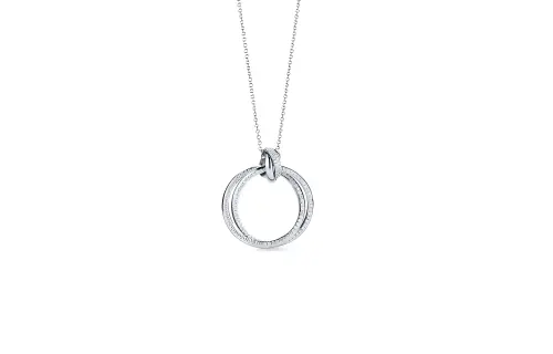 TIFFANY & CO. Paloma's Melody 18K White Gold With Diamond Necklaces Women's Silver