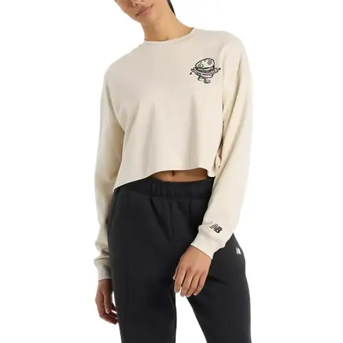 New Balance RBC Brooklyn HalfGraphic Sweatshirt Women's Beige