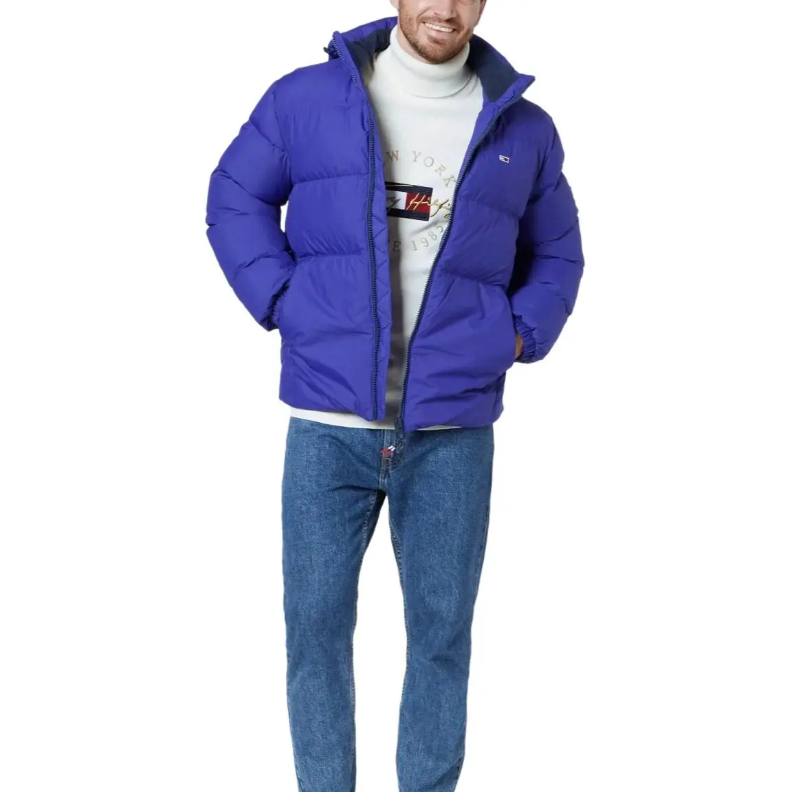 Tommy Hilfiger Down Jacket Men's Blue Purple