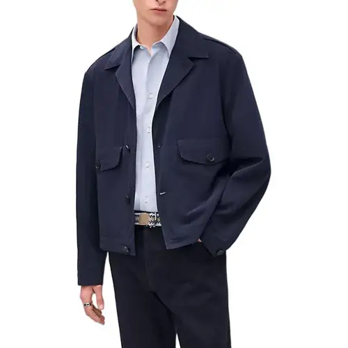 HERMES Jackets & Coats Men's Blue