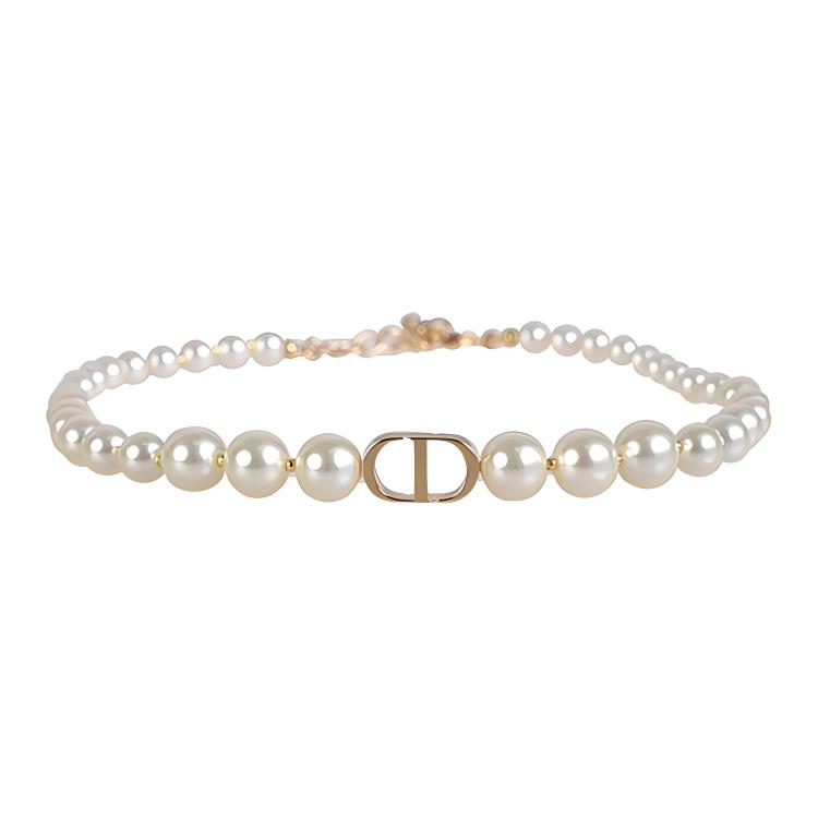 DIOR Dior 30 Montaigne Pearl Necklace Women's Gold