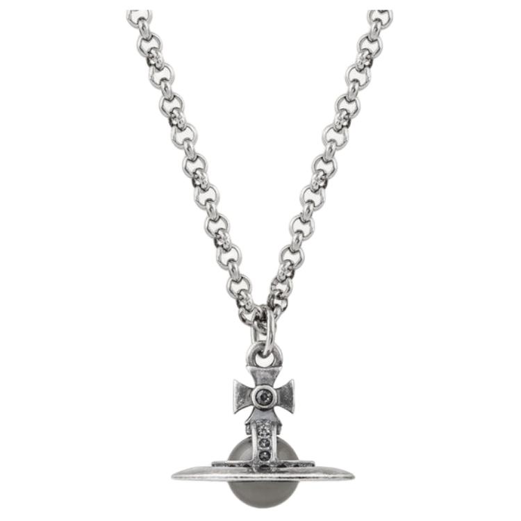 Колье Vivienne Vivienne Westwood Tiny orb pendant / (серебристо-серое)