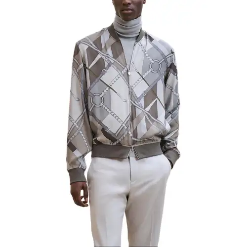 HERMES Jackets & Coats Men's Gray