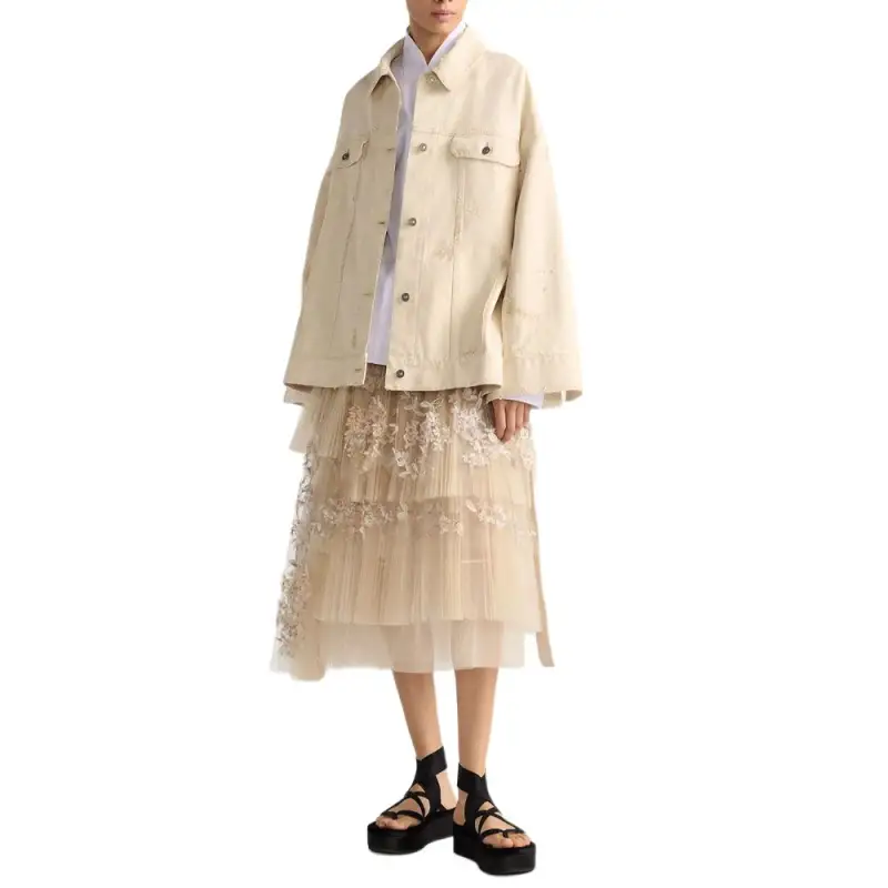 DIOR SS25 Denim Jacket Women's Beige