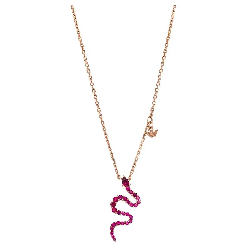 EMPORIO ARMANI 14K Rose Gold Plated Sterling Silver Pendant Necklace