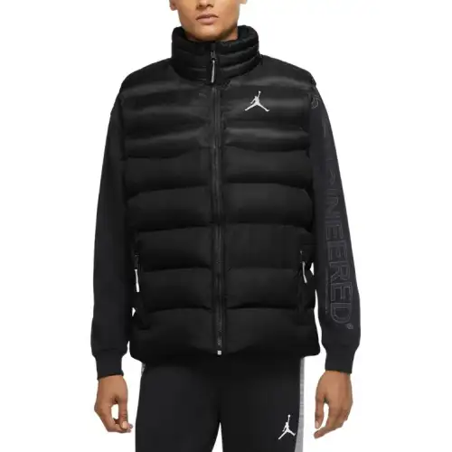 Jordan Apparel Vests Men's Black Stand Collar Other